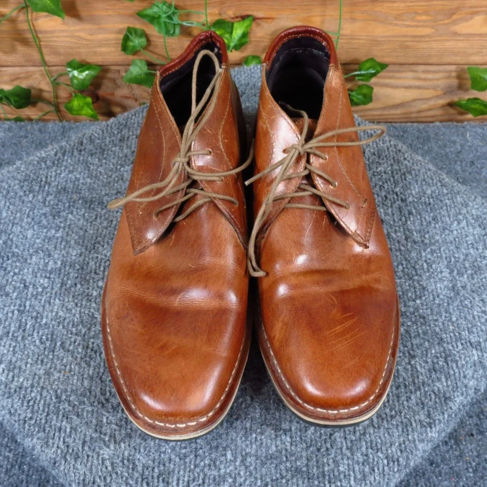 Steve Madden Harken Mens Chukka Boots Size 8 Dress Work Cognac Leather